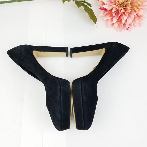 Diane Von Furstenberg black platform suede pumps - Picture 3 of 8